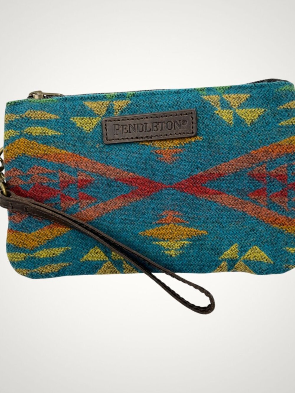 Pendleton Wool Wristlet Pouch Aztec Geometric Southwestern Wallet Women's OS